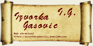 Izvorka Gašović vizit kartica